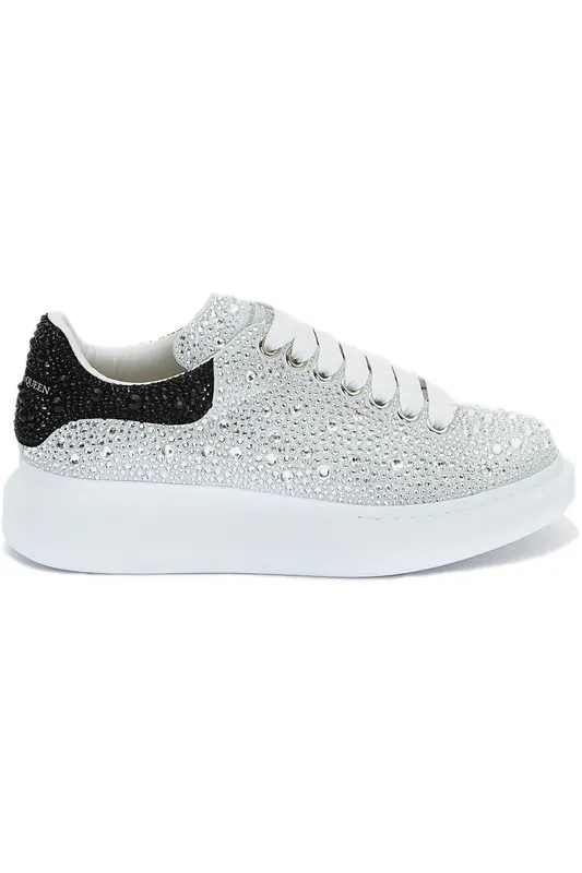 Alexander McQueen Oversized Crystal Embellished White (Women’s) (611697WHZ399329)