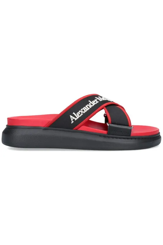 Alexander McQueen Oversized Hybrid Slide Red Black (627182W4N211233)