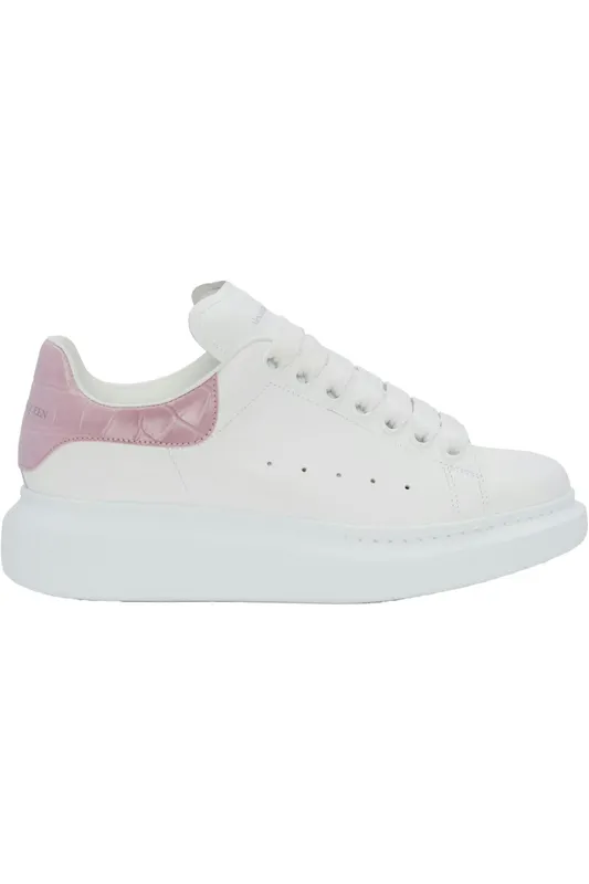 Alexander McQueen Oversized White Pink Croc (Women’s) (718233WICG68887)