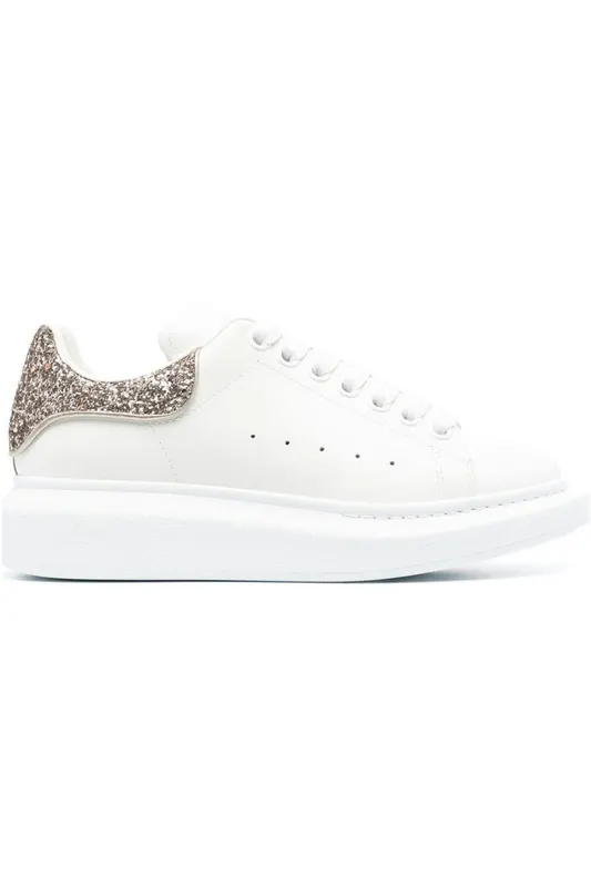 Alexander McQueen Oversized White Rose Glitter (Women’s) (718239WICYG9593)