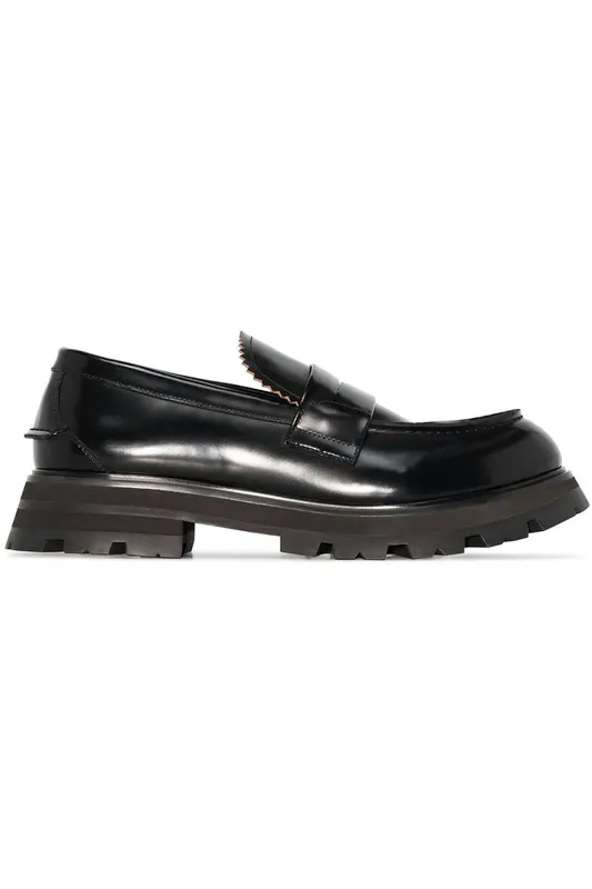 Alexander McQueen Penny Loafer Black (664618WHZ801000)