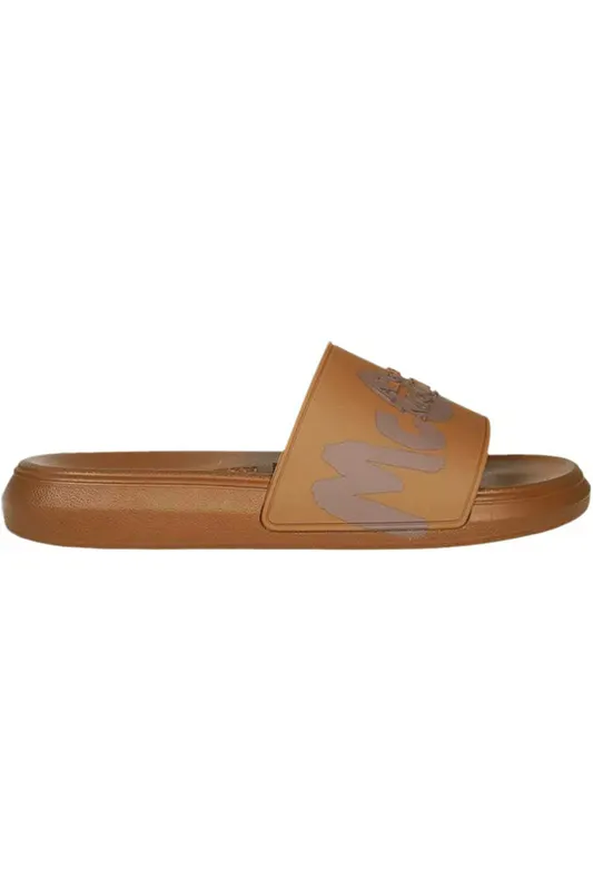 Alexander McQueen Pool Slide Graffiti Logo Brown (682490W4QS32294)