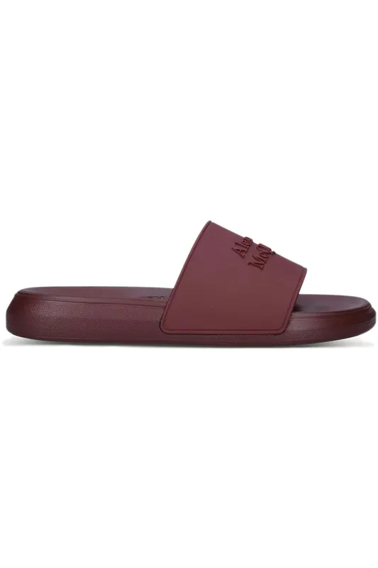 Alexander McQueen Pool Slides Burgundy (663564W4QS06117)