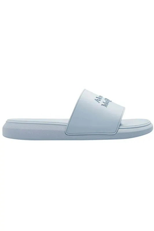 Alexander McQueen Pool Slides Light Blue (663564W4QS04542)
