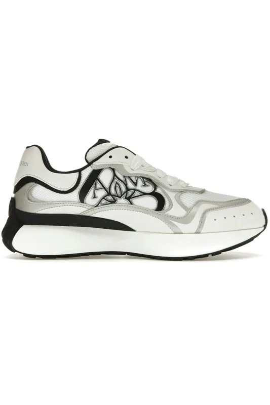 Alexander McQueen Sprint Runner Chalk White Black Print (757985W4WM68718)