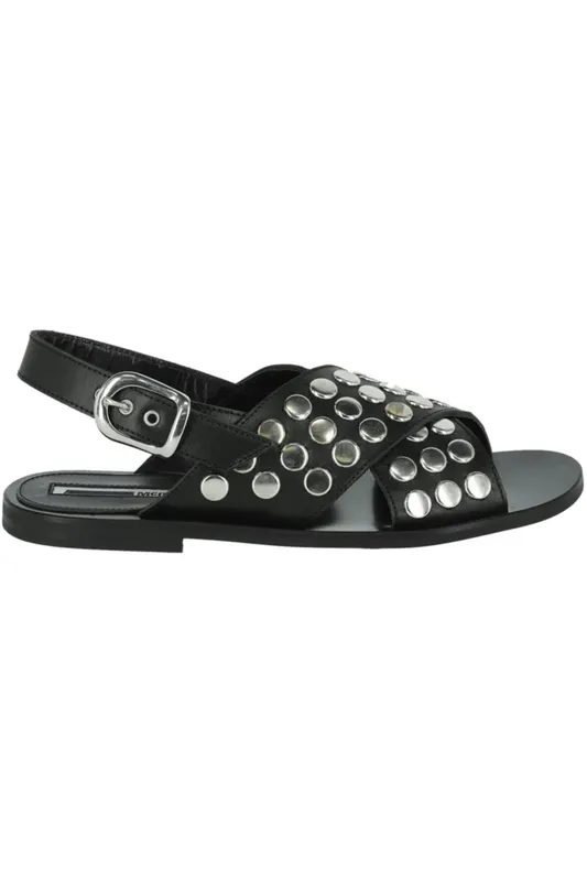 Alexander McQueen Studded Leather Sandal Black (Women’s) (463339 R2460 1000)