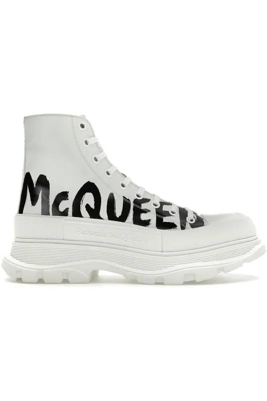Alexander McQueen Tread Slick Boot Graffiti Optic White (682422WIABD9488)