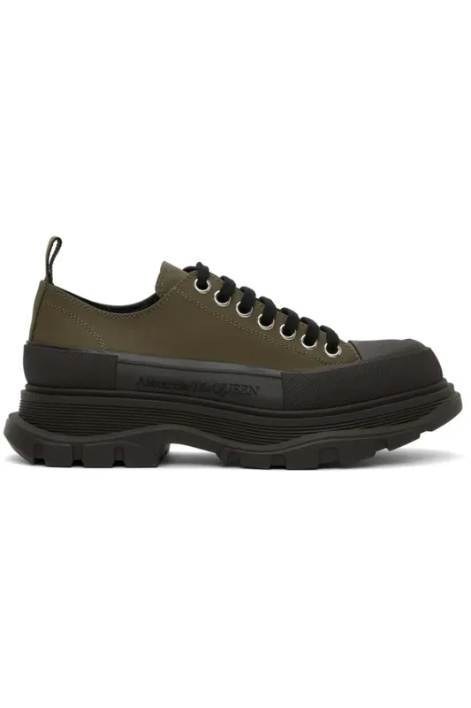 Alexander McQueen Tread Slick Low Lace Up Khaki (604257 W4L51 3241)