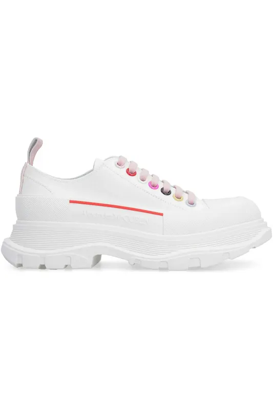 Alexander McQueen Tread Slick Low Lace Up White Multi (Women’s) (611705W4MVV9650)
