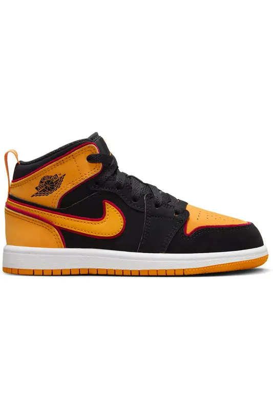 Jordan 1 Mid SE Black Vivid Orange (PS) (FJ4925-008)