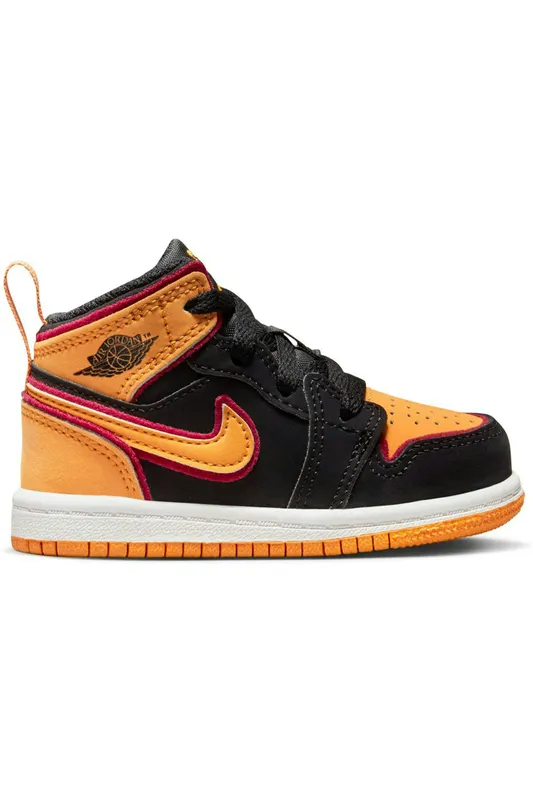 Jordan 1 Mid SE Black Vivid Orange (TD) (FJ4926-008)