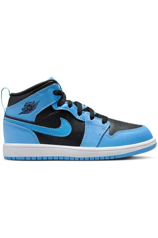 Jordan 1 Mid University Blue Black (PS) (DQ8424-401)