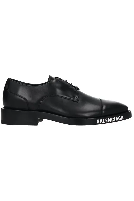 Balenciaga Derby Logo Lace-Up Shoe Black (590716WA7201000)