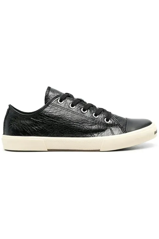 Balenciaga Paris Low Top Leather Sneaker Black (688754W3RCB1090)
