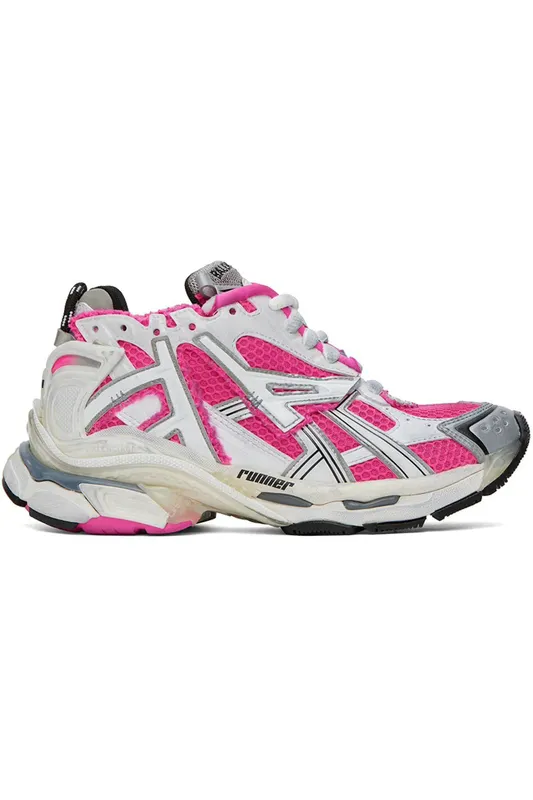 Balenciaga Runner White Fluo Pink (Women’s) (677402 W3RBN 9155)