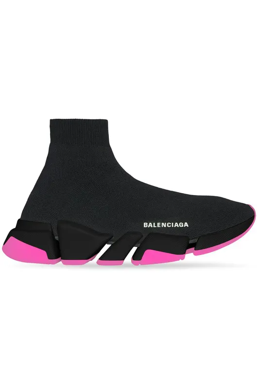 Balenciaga Speed 2.0 Black Fluo Pink (Women’s) (654045 W2DI8 1056)
