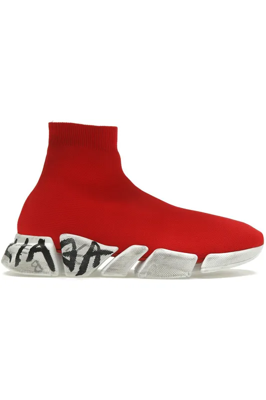Balenciaga Speed 2.0 Graffiti Red White (617239W2DD46091)