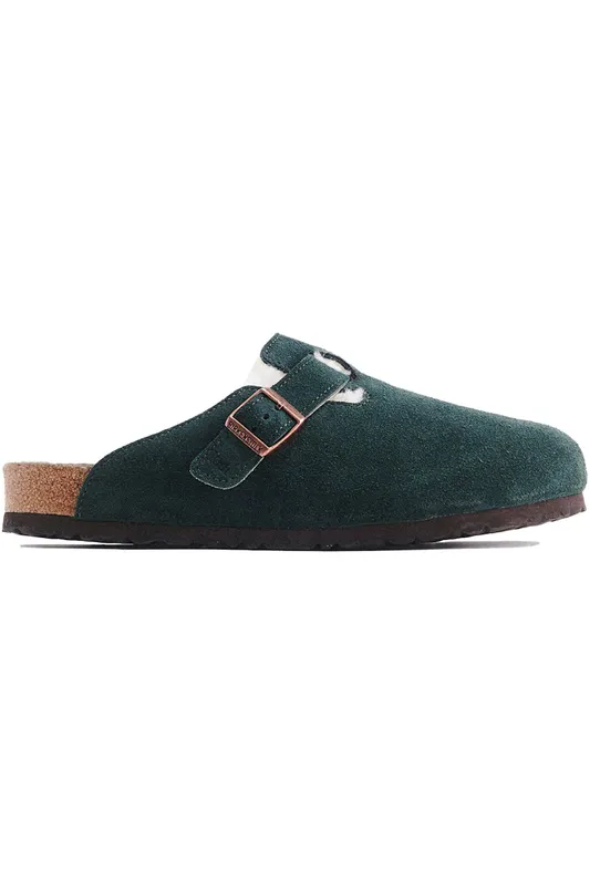Birkenstock Boston Shearling Kith Scarab Green (1023762/1023707)