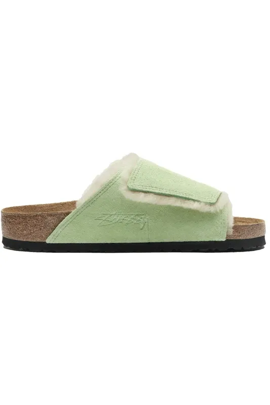 Birkenstock Solana Shearling Slide Stussy Washed Green (1027695)