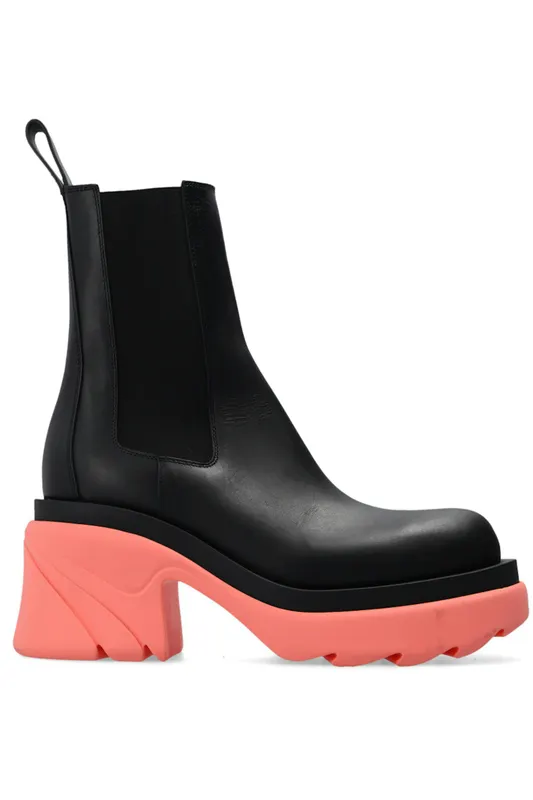 Bottega Veneta Flash Platform Ankle Boot Black Flamingo (Women’s) (667148VBS501475)
