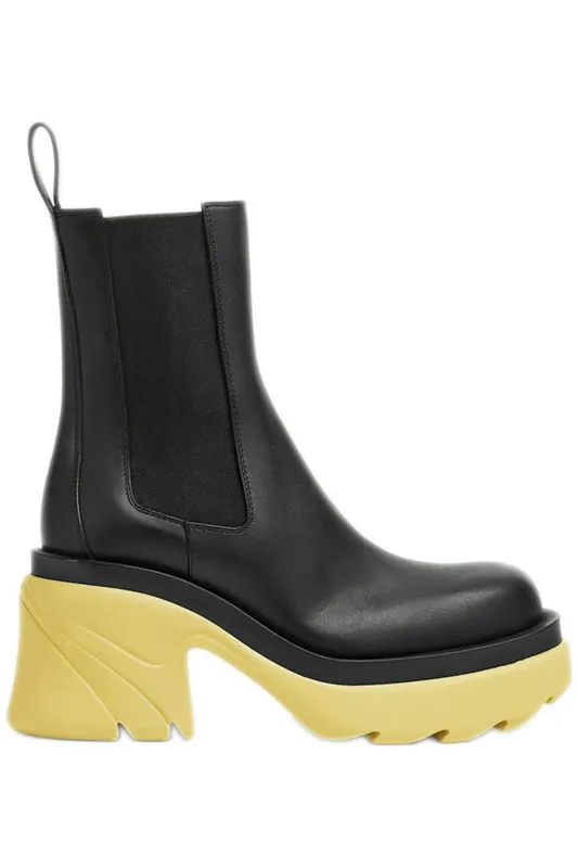 Bottega Veneta Flash Platform Ankle Boot Black Lemonade (Women’s) (667148VBS501482)