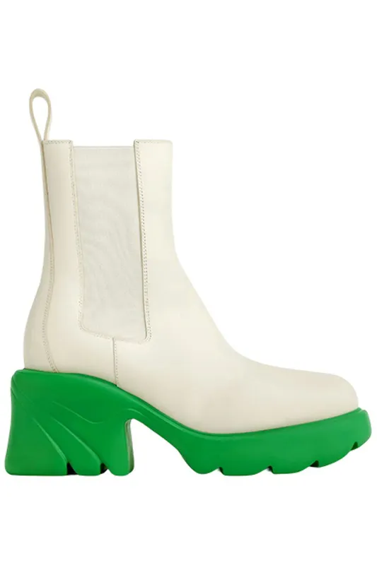 Bottega Veneta Flash Shearling Ankle Boot White Parakeet (Women’s) (716245V1BN19168)