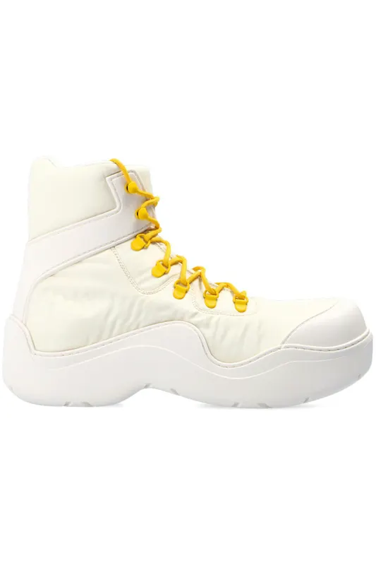 Bottega Veneta Puddle Bomber Ankle Boot White (667064VBSD72942)