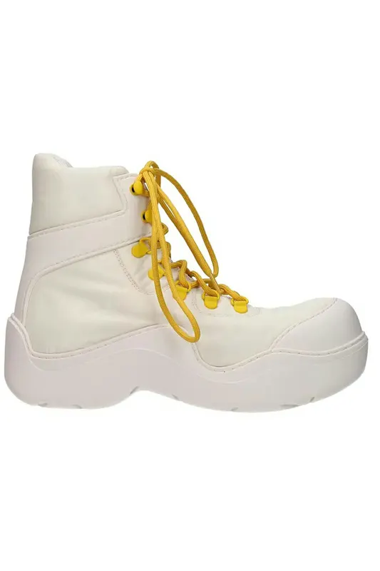 Bottega Veneta Puddle Bomber Ankle Boot White (Women’s) (667218VBSD72942)