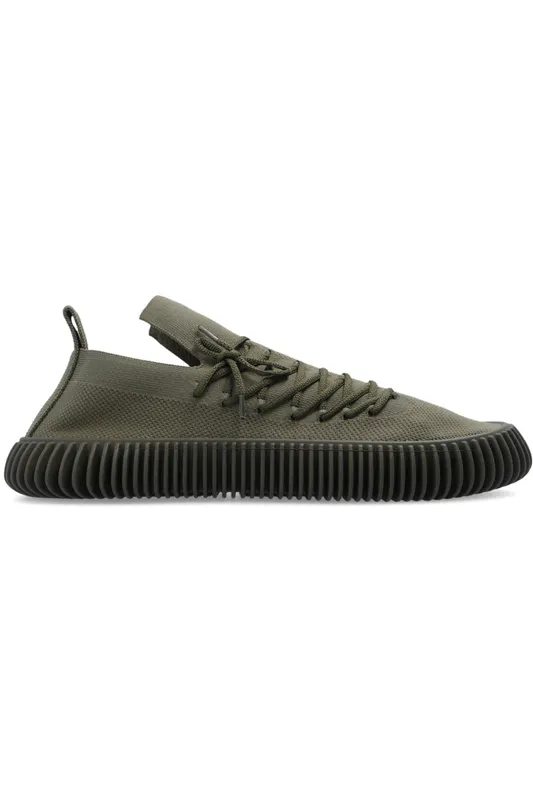 Bottega Veneta Ripple Fabric Trainer Khaki Green (690112V1T103398)