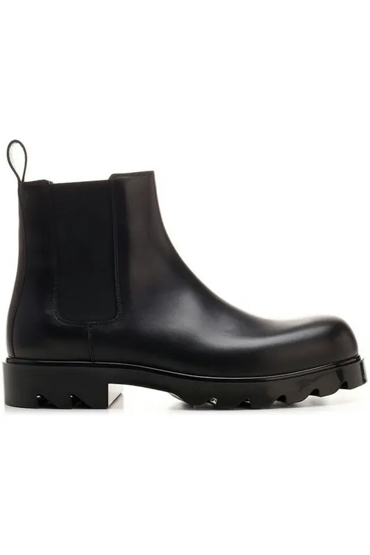 Bottega Veneta Strut Leather Chelsea Boot Black (679488V1AO01000)