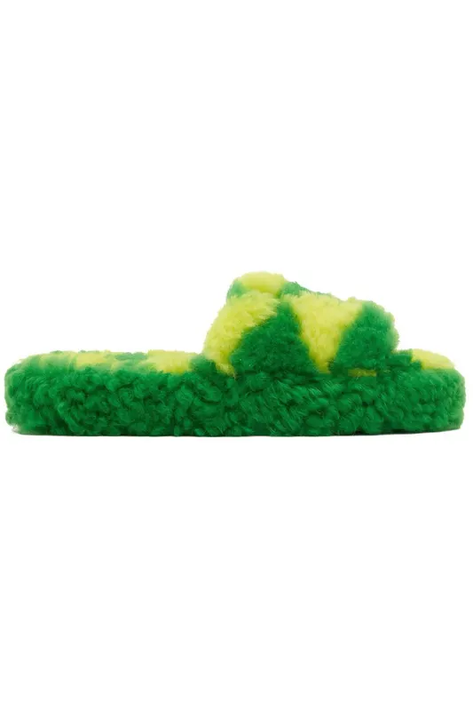 Bottega Veneta Teddy Sandal Green Yellow (Women’s) (690537V1KV04852)