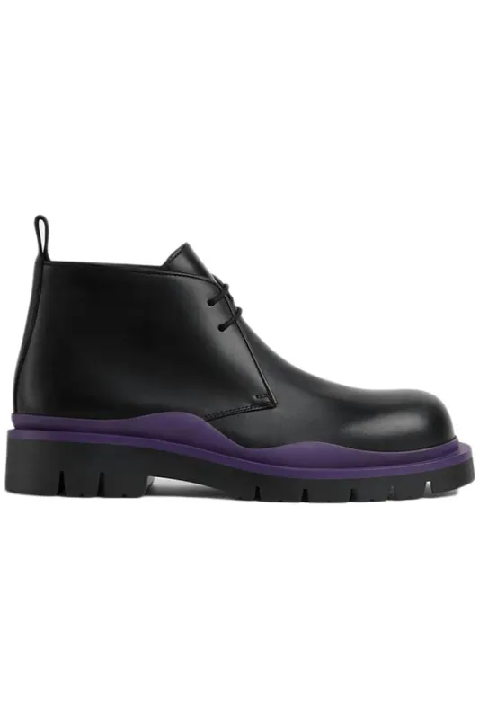 Bottega Veneta Tire Desert Boot Black Purple (667074VBS501395)