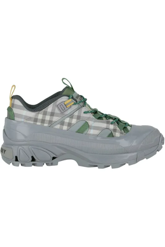 Burberry Arthur Low-Top Check Sneaker Grey Green (8050940 00017)