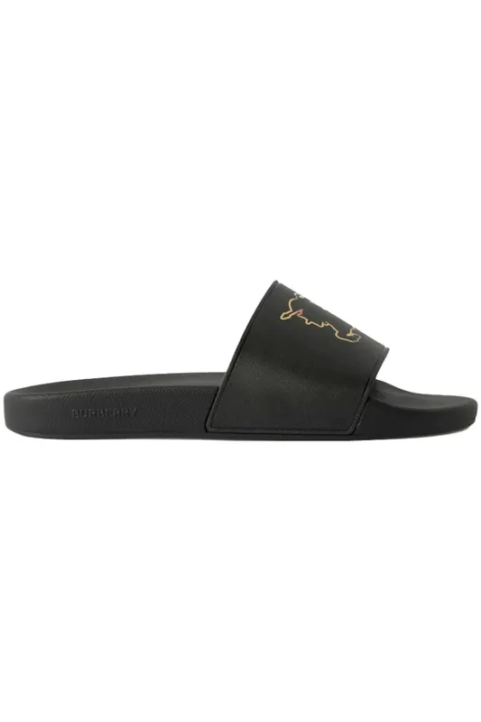 Burberry Check EKD Motif Slide Black (80718491)