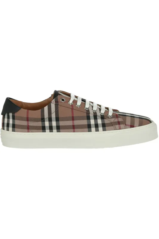 Burberry Check Print Low-Top Sneaker Dark Brown (8056830 20042)