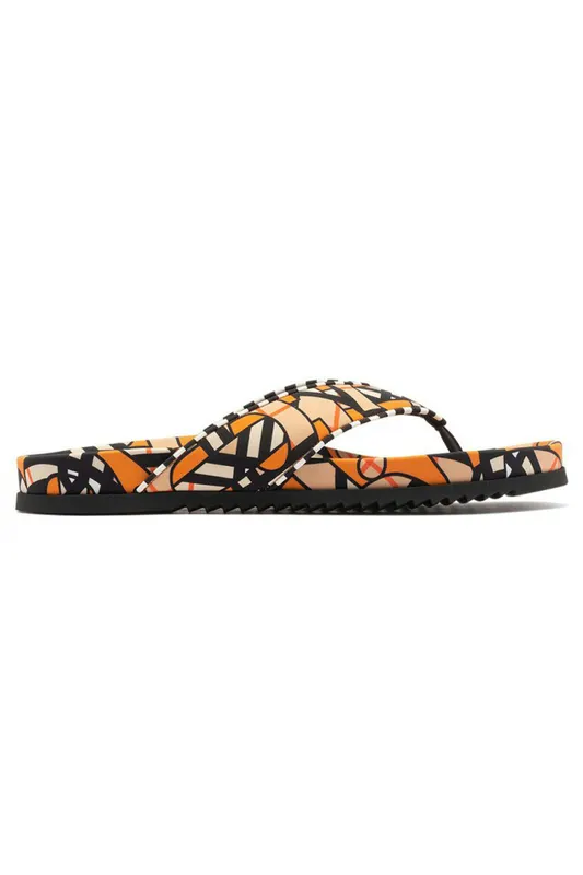 Burberry Monogram Print Sandal Orange White (8056657)