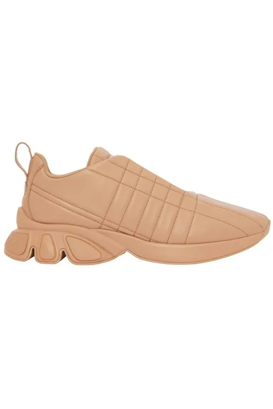 Burberry Quilted Leather Classic Trainer Dark Biscuit (8060225)