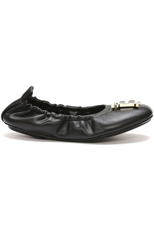 Burberry TB Logo Plaque Ballerina Flat Black (Women’s) (8055853)