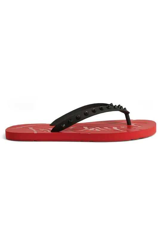 Christian Louboutin Loubi Flip Slide Red Black (1210655-H358)