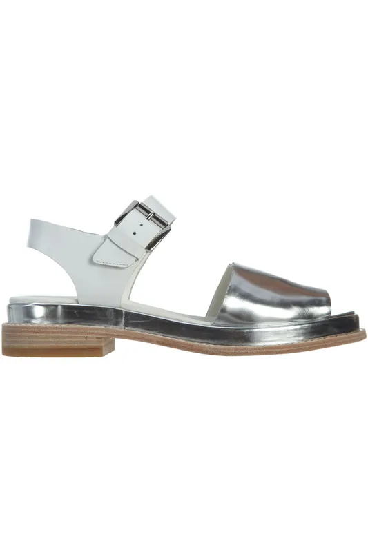 Clarks Madlen Sandal White Leather (Women’s) (26107497)