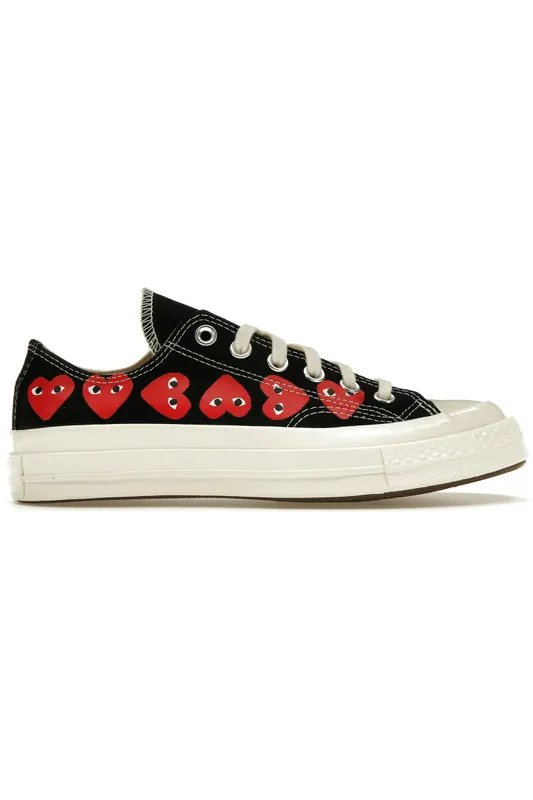 Converse Chuck Taylor All Star 70 Ox Comme des Garcons PLAY Multi-Heart Black (A08149C/AZ-K126-001-1)