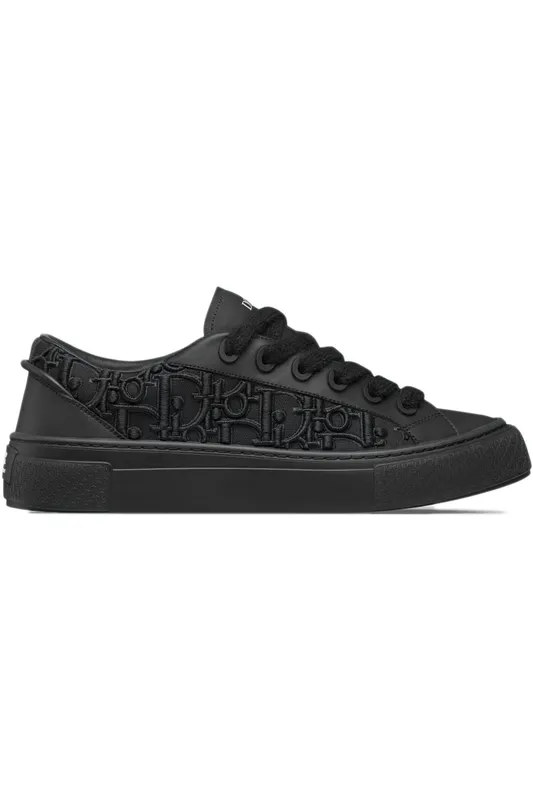Dior B33 Sneaker Black Smooth Calfskin Oblique Raised Embroidery (Numbered) (3SN303ZYQ_H900)
