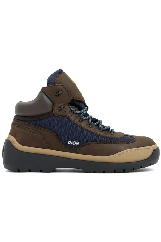 Dior Lace Up Ankle Boots Brown Blue (3BO284ZPF 765)