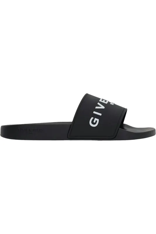 Givenchy Paris Slide Sandals Black (BH301TH1DB-001)
