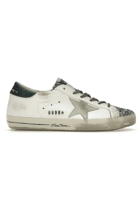 Golden Goose Super-Star Glitter Cream Silver (Women’s) (GWF00101.F004787.82383)