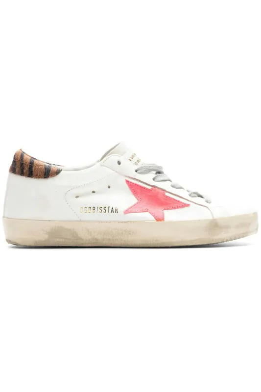 Golden Goose Super-Star White Fluorescent Red Zebra (Women’s) (GWF00101.F004139.11387)