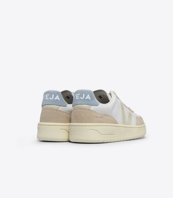 Veja V-90 LEATHER WHITE PIERRE STEEL (VD2003705A)