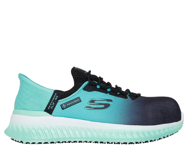 Skechers Skechers Slip-ins Work: Tilido – Ombray – Zwart / Teal (108152EC-BKTL)