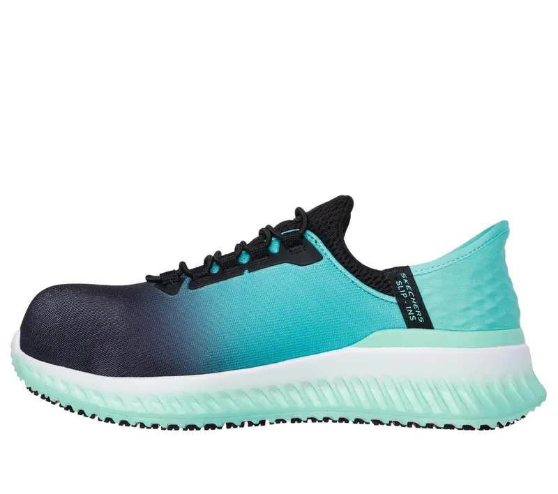 Skechers Skechers Slip-ins Work: Tilido – Ombray – Zwart / Teal (108152EC-BKTL)