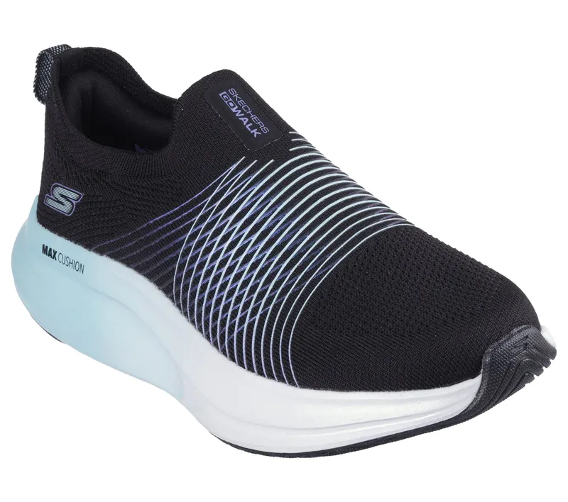Skechers GO WALK Max Walker – Sally – Zwart / Aqua (125052-BKAQ)
